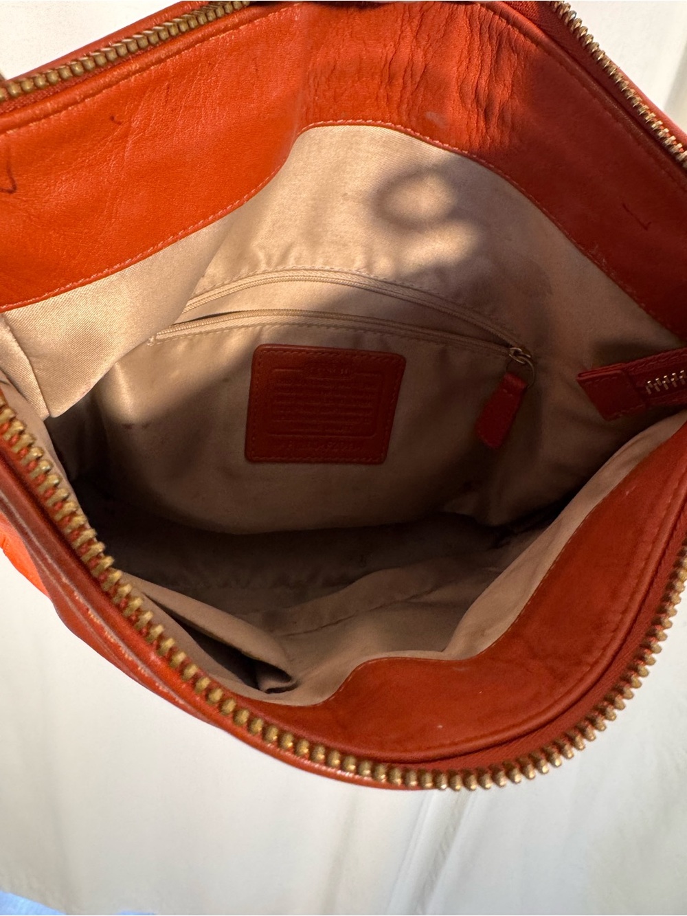 Coach Y2K Orange Leather Shoulder Bag - Picture 10 of 11